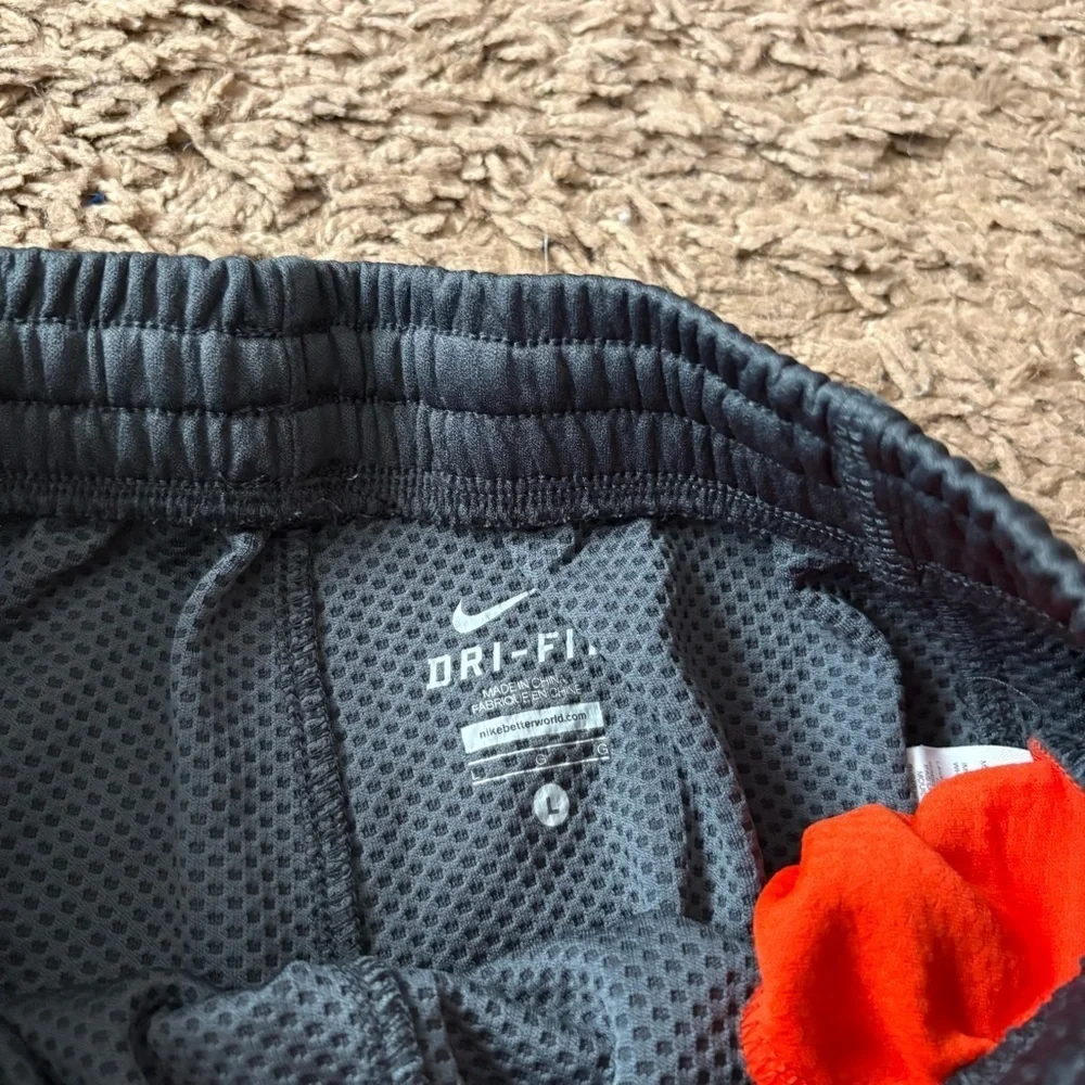 Nike Gray Sweat Pants Orange Basketball Large Men’s Y2K Vintage Dri Fit